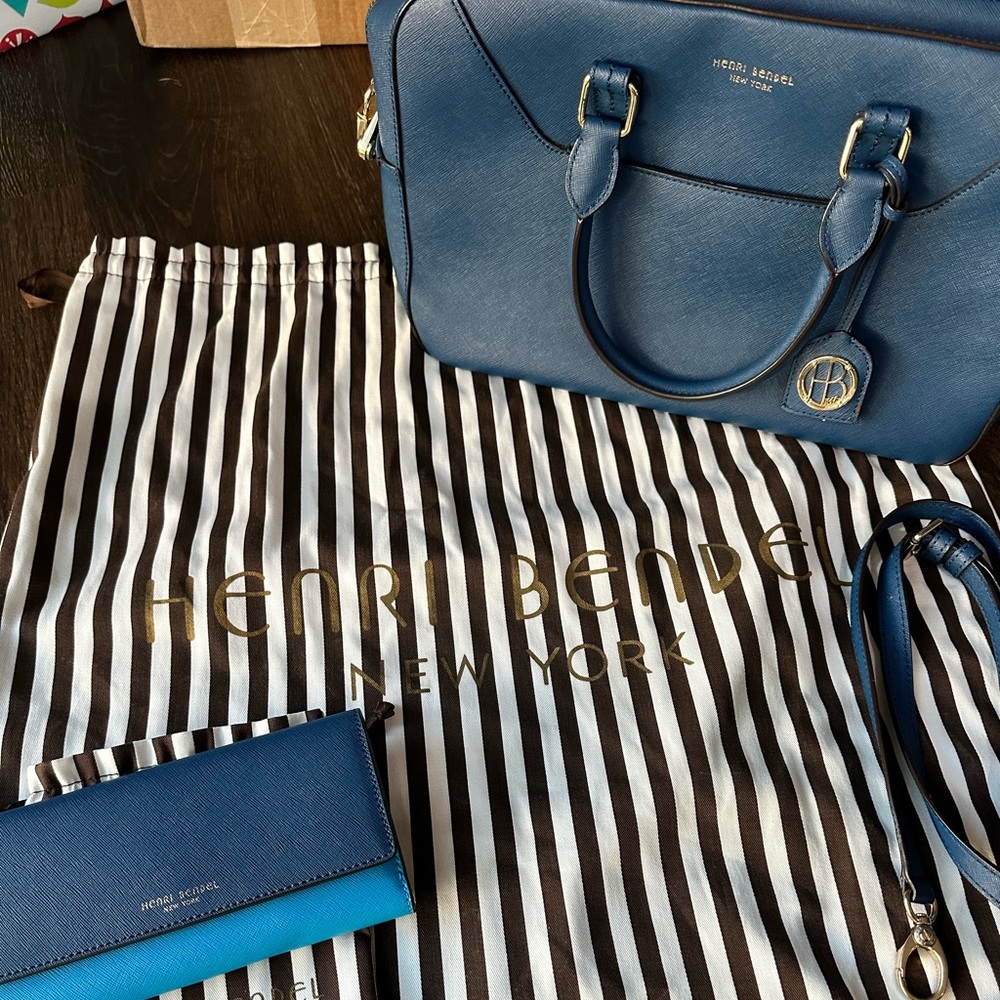 Very good condition West 57th satchel with crossbody straps and long wallet